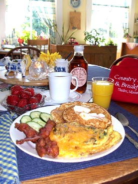 Country Bed and Breakfast Country Breaskfast Menu.